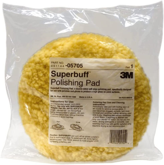 MMM 5705 PAD WOOL DBLSIDE POLISH YELLOW